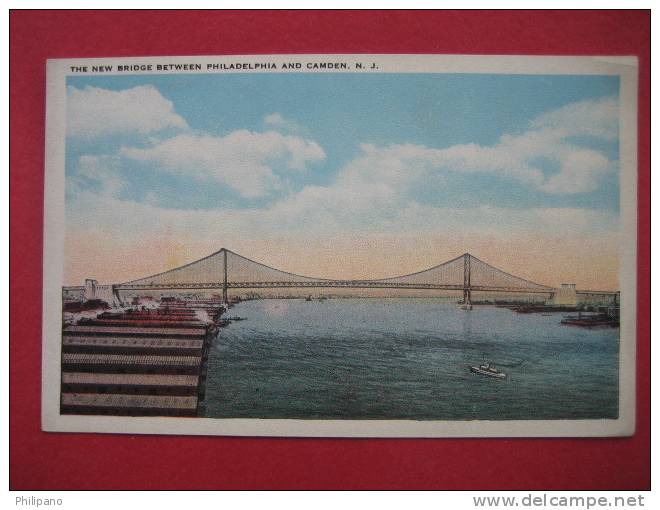 The New Bridge Between Philadelphia & Camden NJ   Vintage Wb----(ref 119) - Camden