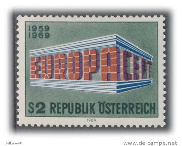 Oostenrijk Austria Österreich 1969 Mi 1291 YT 1121 ** „EUROPA“ Und „CEPT“ In Tempelform - 1969