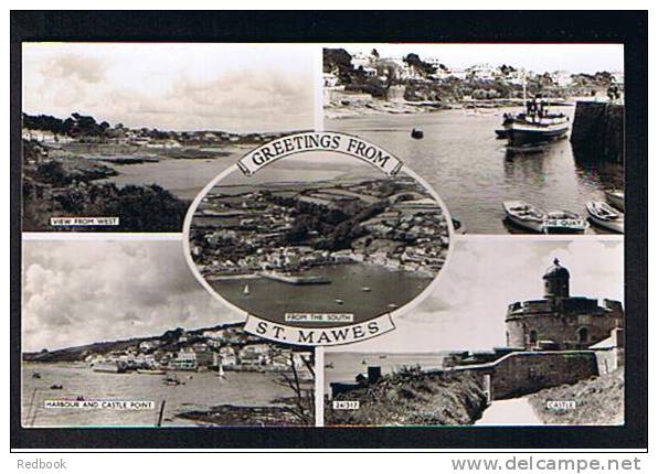 RB 665 - Real Photo Multiview Postcard St Mawes Near Falmouth Cornwall - Falmouth