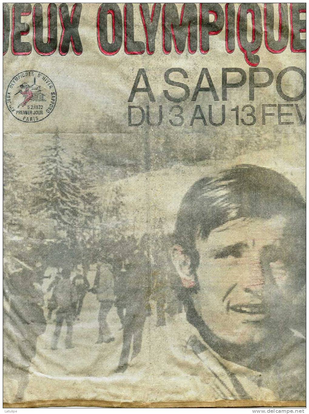 Feuille De Papier   G-F 38 Cm Par 28 Cm De  J-P  KILLY Au Jeux Olympiques De SAPPORO Timbrée Voir  Scan - Winter 1972: Sapporo
