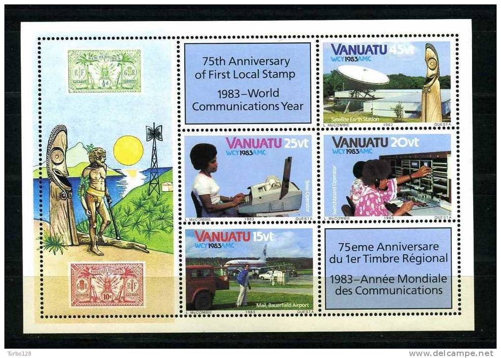 OCEANIE - VANUATU 1983  B.F.  N° 5** Neuf  Ier Choix. MNH. SUPERBE. (Communications) - Vanuatu (1980-...)