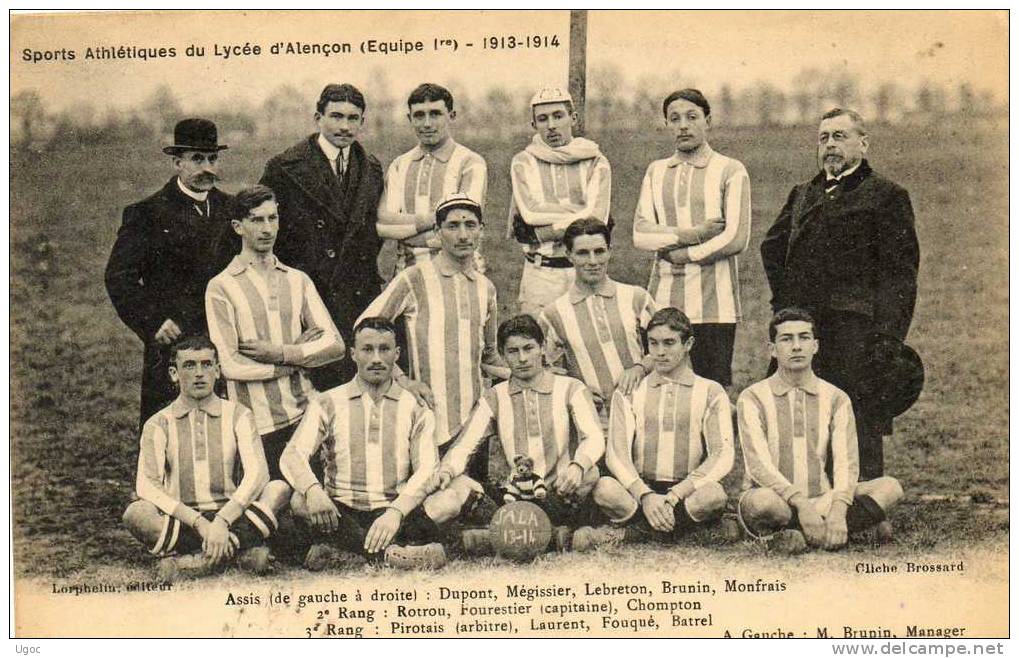 CPA - Sports Athlétiques Du Lycée D'Alençon ( Equipe 1ère ) 1913-1914 - 943 - Leichtathletik