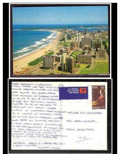 PPC - Postal Used - Durban  ( P 2538) - Welt