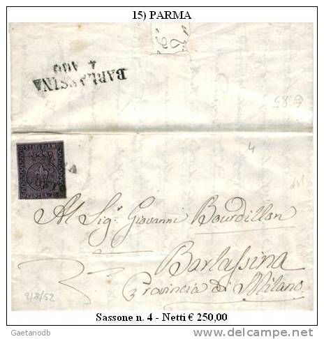 Parma-SP-015 - Sassone: N. 4 (o) - Privo Di Difetti Occulti - Parme