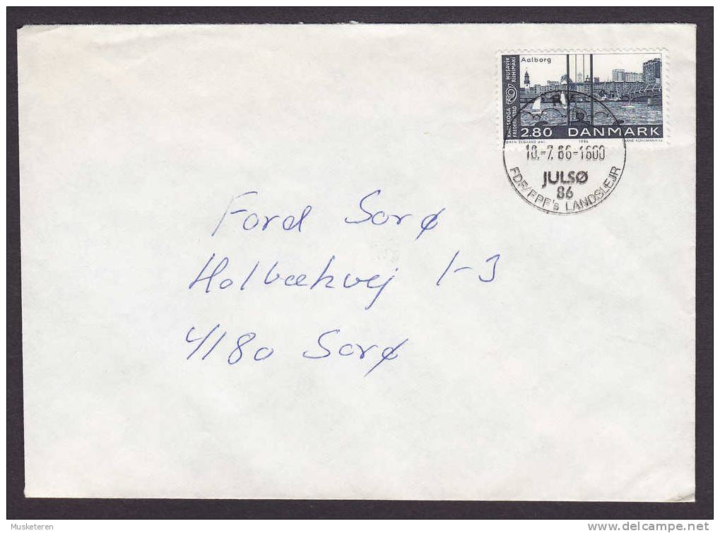 Denmark Sonder Stempel Special Cancel Cover 1986 FDF / FPF's Landslejr JULSØ 86 Pfadfinder Scouts - Covers & Documents