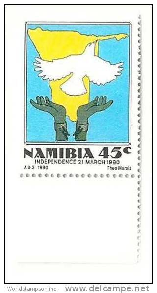 Namibia, Year 1990, Mi 669, Independency, MNH ** - Namibia (1990- ...)