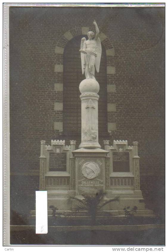 Callenelle  Monument Aux Morts 1914 -1918  Ayant Voyagé En 1927 - Peruwelz