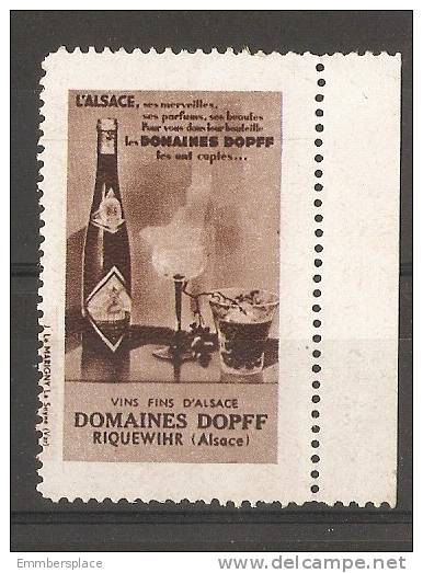 VIGNETTE - PUBLICITE ALSACE WINES (DOMAINES DOPFF) - Autres & Non Classés