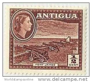 Antigua, Year 1953, Mi 101, Fort James/Elisabeth II, MNH ** - Antigua E Barbuda (1981-...)