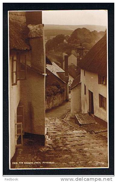 RB 667 - 1947 Judges Real Photo Postcard The Church Steps Minehead Somerset - Minehead