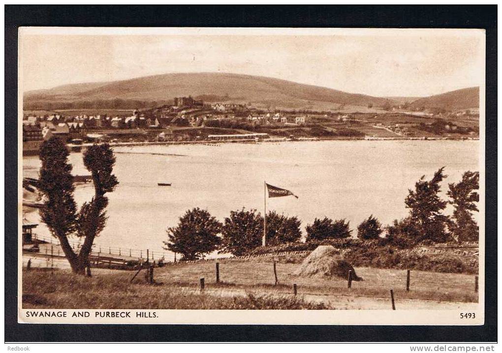 RB 667 - Early Postcard Swanage & Purbeck Hills Dorset - Flag Pole  & Hayrick - Swanage
