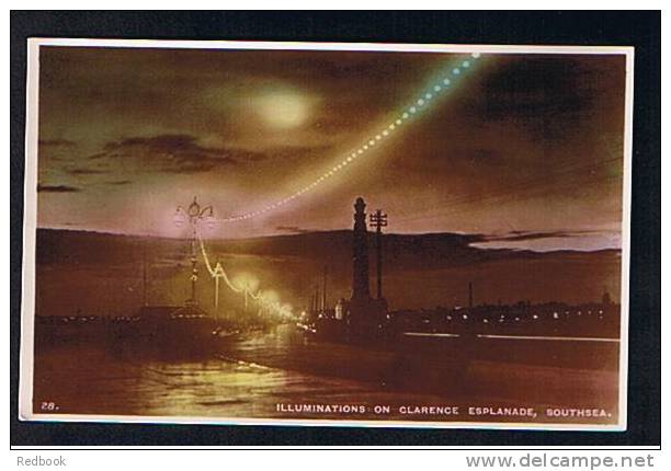RB 667 - Real Photo Postcard Illuminations On Clarence Esplanade Southsea Portsmouth Hampshire - Portsmouth