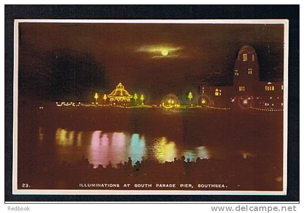 RB 667 - Real Photo Postcard Illuminations At South Parade Pier Southsea Portsmouth Hampshire - Portsmouth