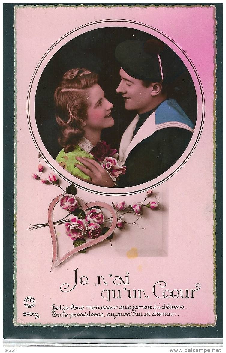 CPA 1929  JE N´AI QU´UN COEUR - Valentinstag