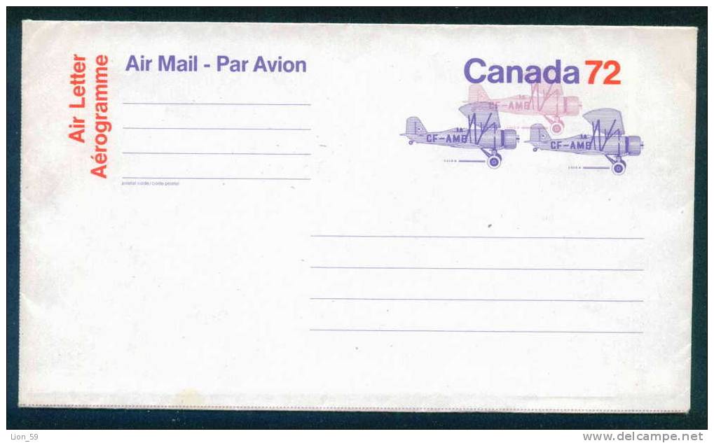 CANADA - AEROGRAMME Stationery Entier Ganzsache - CF-AMB Airplane  AE188 - 1953-.... Règne D'Elizabeth II