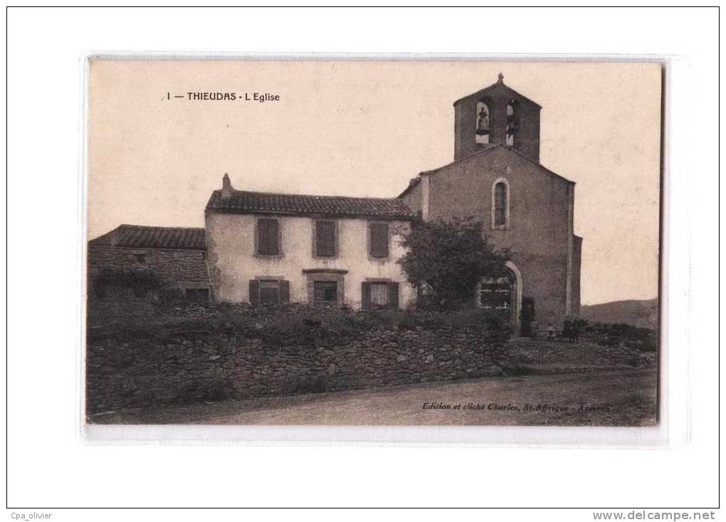 34 TIEUDAS (Roqueredonde Envs Lunas) Eglise, Ed Charles 1, 191? *** Thieudas *** - Autres & Non Classés