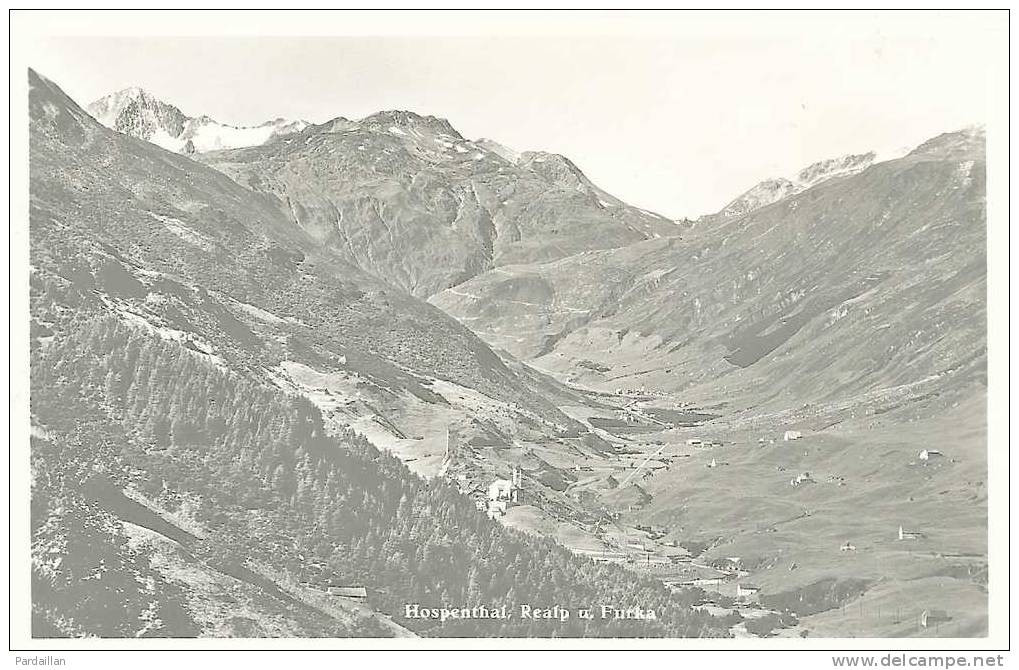 SUISSE.  HOSPENTHAL, REALP U. FURKA.  BEAU PLAN. - Realp