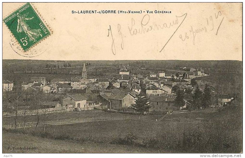 St LAURENT Sur GORRE   Vue Générale - Saint Laurent Sur Gorre