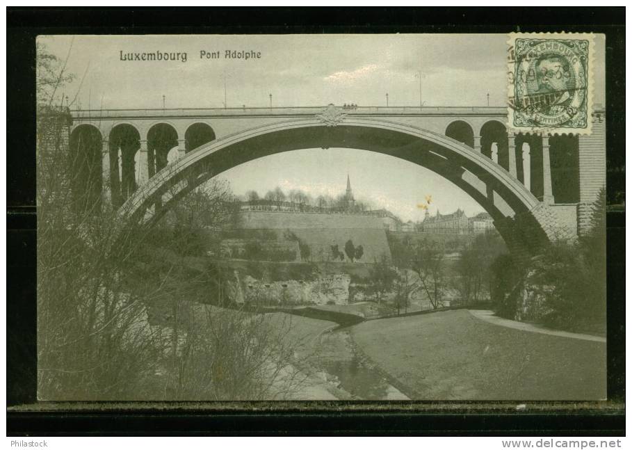 LUXEMBOURG N° 75 Obl. S/CP Illustrée Pour La France - 1906 Guillaume IV