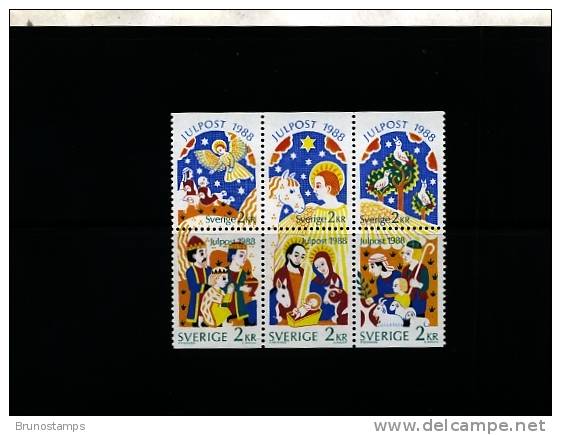 SWEDEN/SVERIGE - 1988  CHRISTMAS  BLOCK   MINT NH - Blocks & Sheetlets