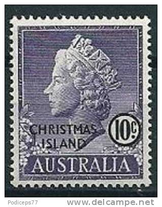 Weihnachtsinseln  1958  QE II  10 C  Mi-Nr.6  Postfrisch / MNH - Christmas Island