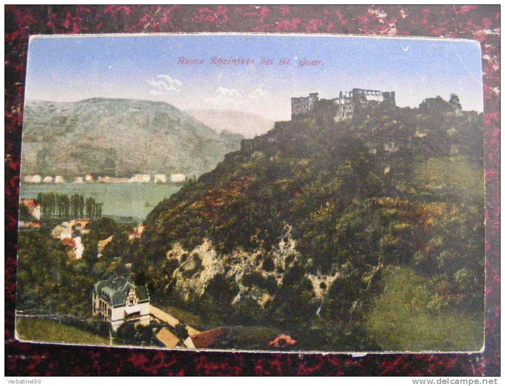 CPA......RUINE RHEINFELD ST GOAR..1923 - Rhein-Hunsrück-Kreis