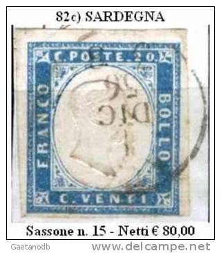 Sardegna 082c - Sassone: N. 15 (o) - Privo Di Difetti Occulti. - Sardaigne