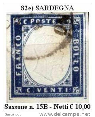 Sardegna 082e - Sassone: N. 15B (o) - Privo Di Difetti Occulti. - Sardaigne