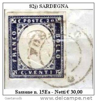Sardegna 082j - Sassone: N. 15Ea (o) - Privo Di Difetti Occulti. - Sardinia