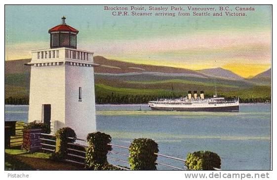 Vancouver British Columbia Canada - C.P.R. Steamer Bateau Phare Lighthouse - Neuve 2 Scans - Other & Unclassified