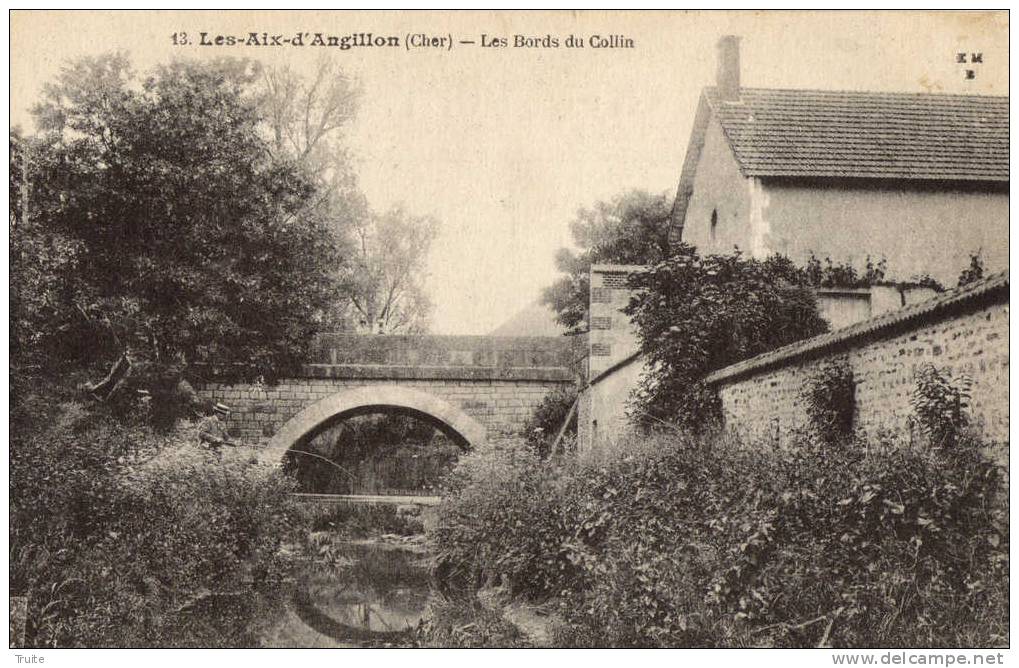 LES-AIX-D´ANGILLON LES BORDS DU COLLIN PECHEUR A LA LIGNE - Les Aix-d'Angillon