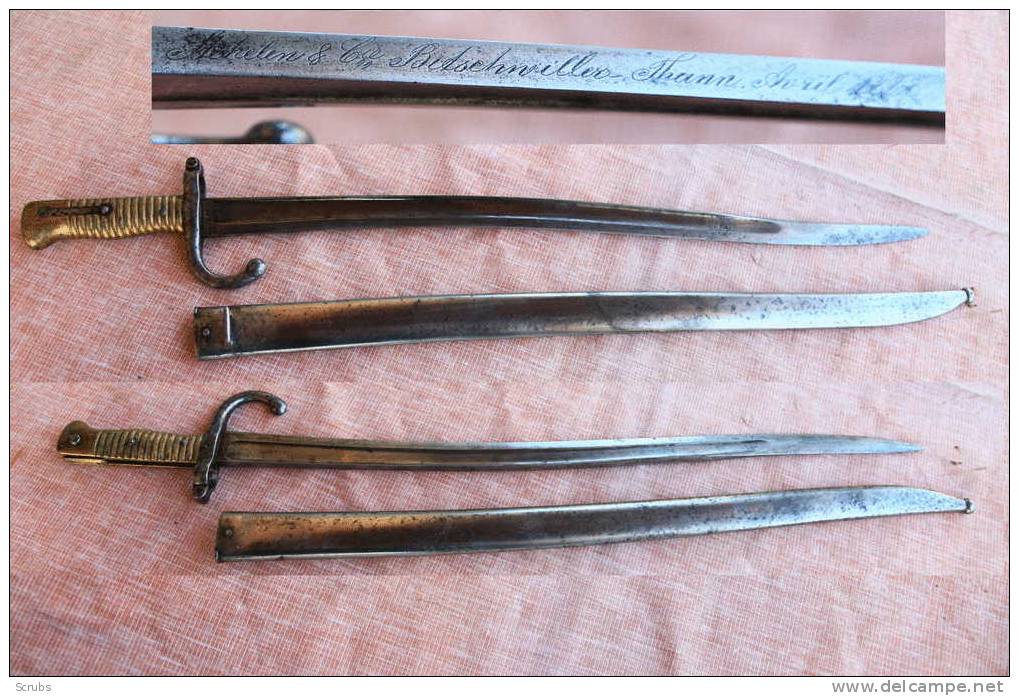 Baio Chassepot  Bitschviller Thann 1868 - Knives/Swords