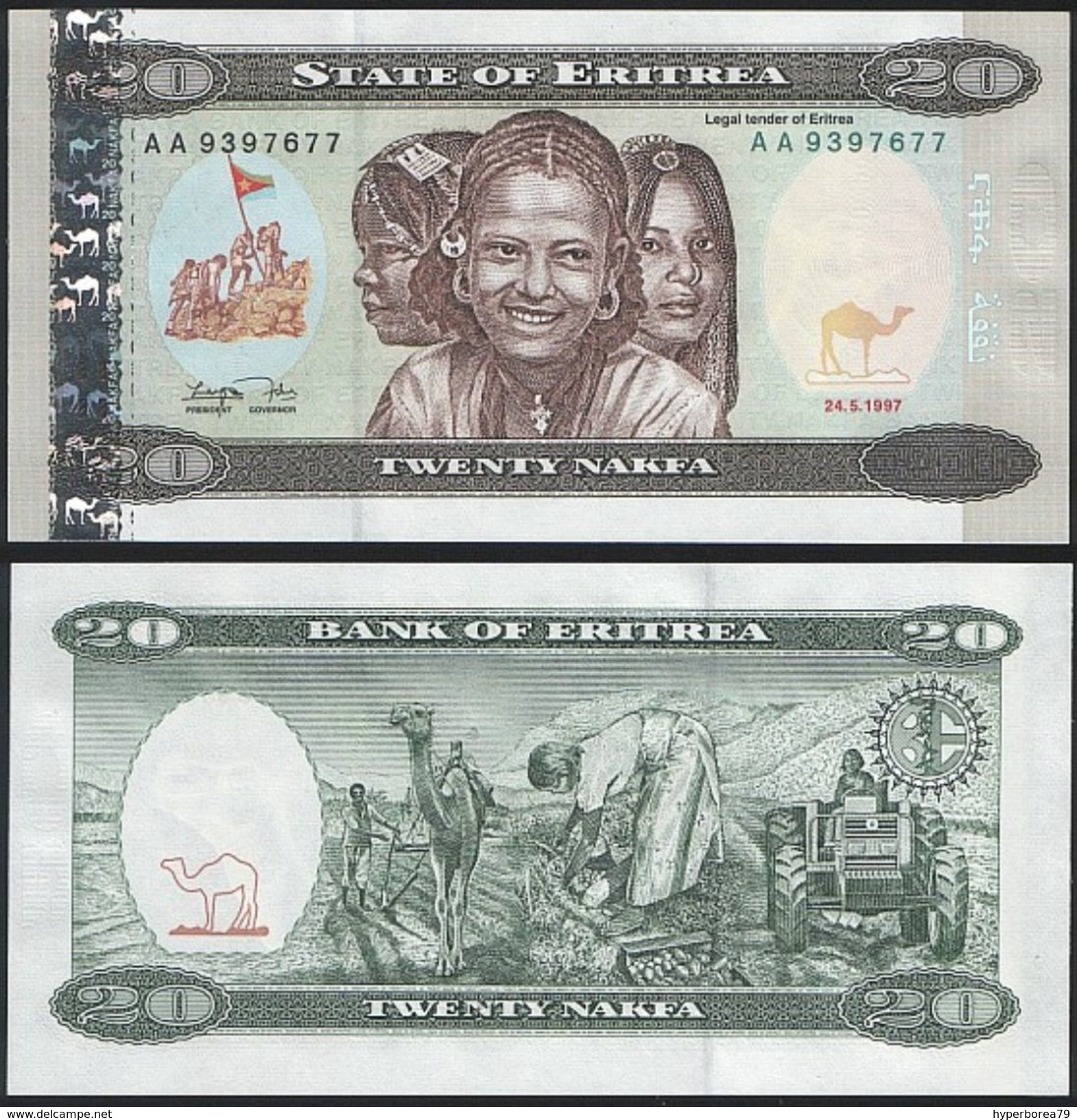 Eritrea P 4 - 20 Nakfa 24.5.1997 - UNC - Erythrée