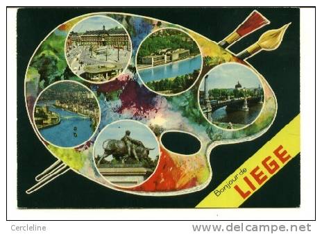 CPSM PALETTE LIEGE BELGIQUE Multi Vues - Cartes Géographiques