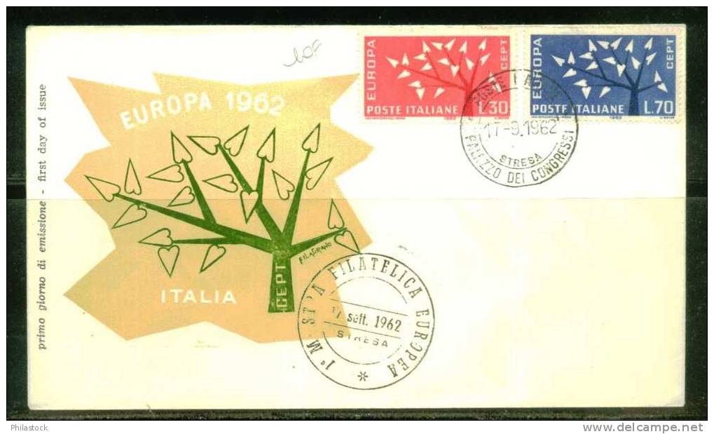 EUROPA Italie S/FDC Illustré - 1962