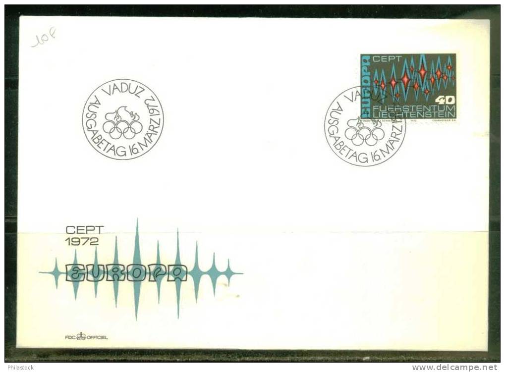 EUROPA Liechtenstein S/FDC Illustré - 1972