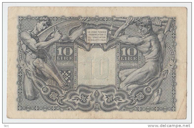 ITALY 10 Lire 1935 (1944) P 32c 32 C - Italië – 10 Lire