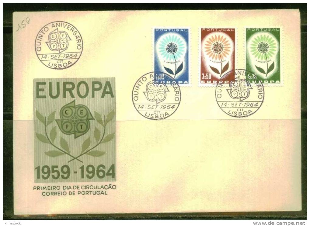 EUROPA Portugal S/FDC Illustré - 1964