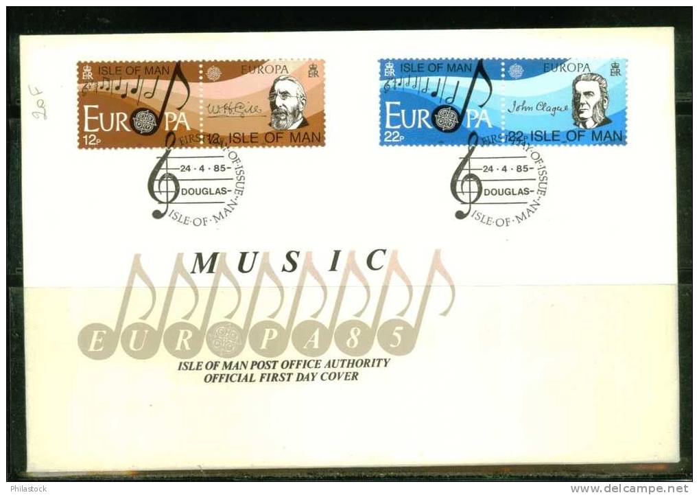 EUROPA Ile De Man S/FDC Illustré - 1985