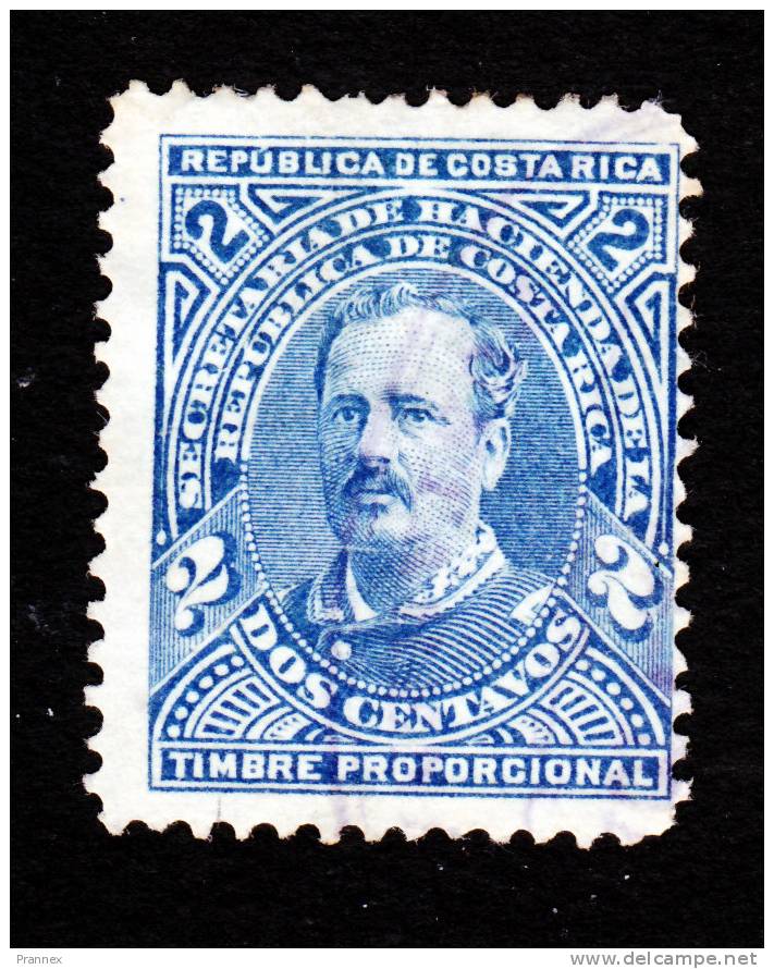 Costa Rica, Scott AR2, Used, Gen. Prospero Fernandez, Issued 1884 - Costa Rica