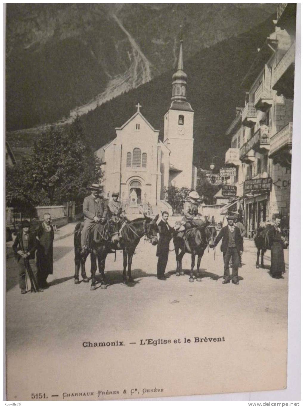 Chamonix, L'église Et Le Brévent . Bon état. - Chamonix-Mont-Blanc