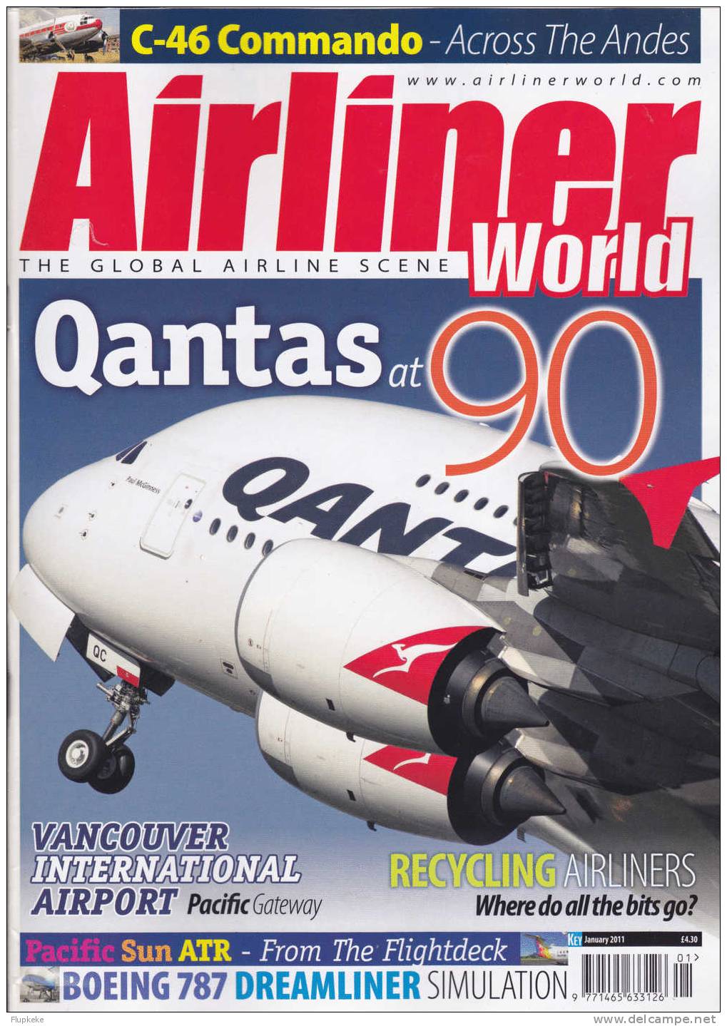 Airliner World 01 January 2011 Qantas At 90 Vancouver International Airport Boeing 787 - Transports