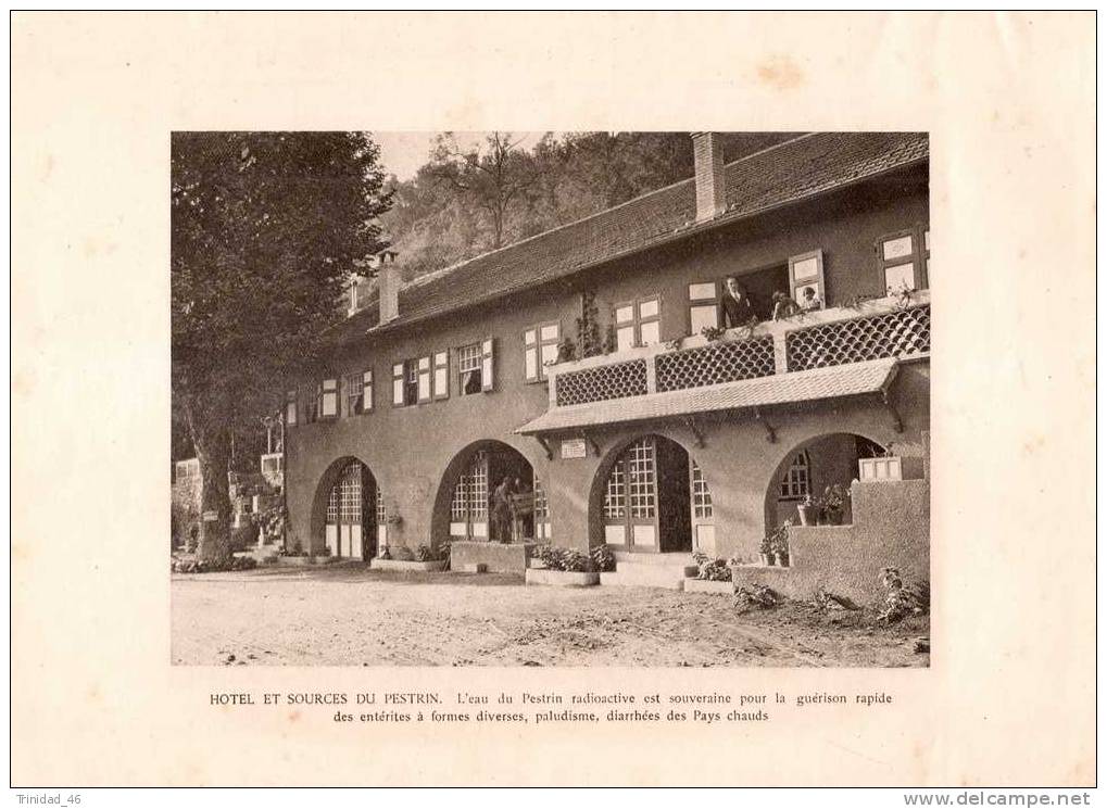 NEYRAC LES BAINS 07  ( HOTEL DU PESTRIN )  PLANCHE PHOTO  FORMAT 17 X 23 C M   IMPRESSION RECTO VERSO - Autres & Non Classés