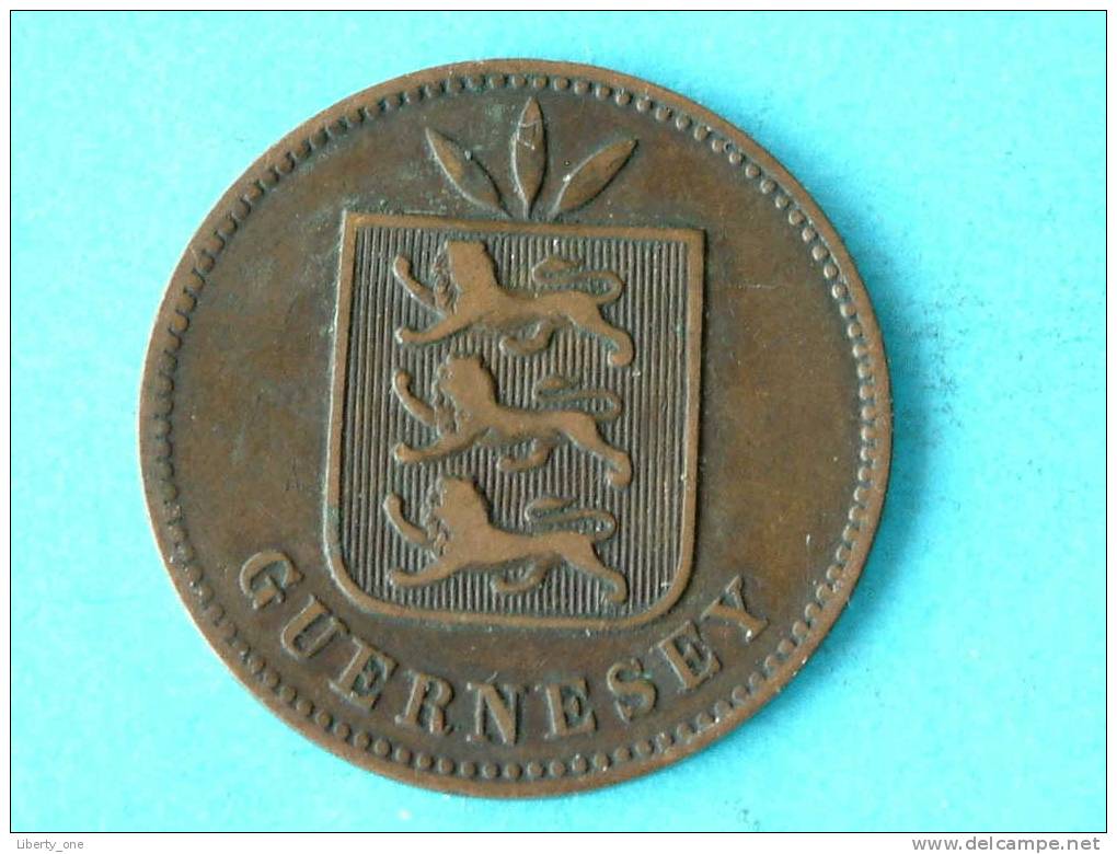 1893 H - 4 DOUBLES / KM 5 ( For Grade, Please See Photo ) !! - Guernsey