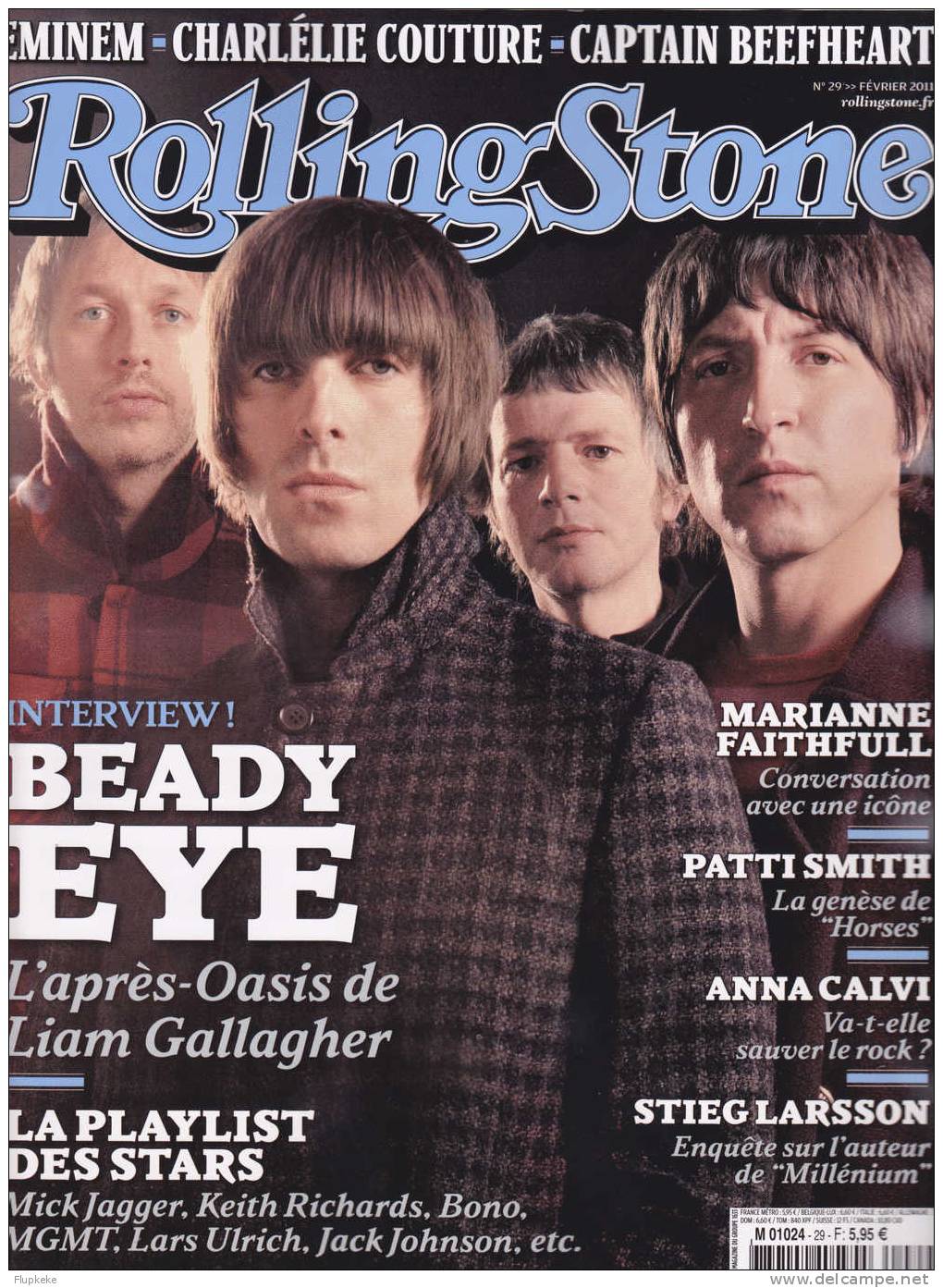 Rolling Stone 29 Février 2011 Beady Eye L´Après Oasis De Liam Gallagher Mariane Faithfull Patti Smith Anna Calvi - Muziek