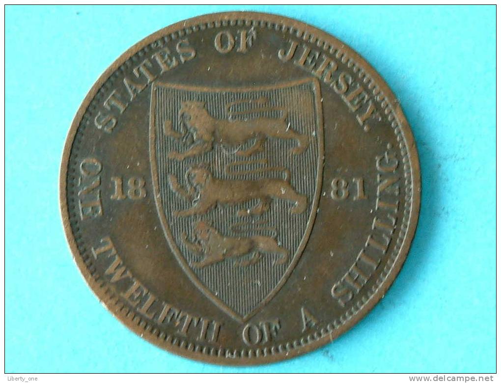 1881 - TWELFTH OF A SHILLING / KM 8 ( For Grade, Please See Photo ) !! - Jersey