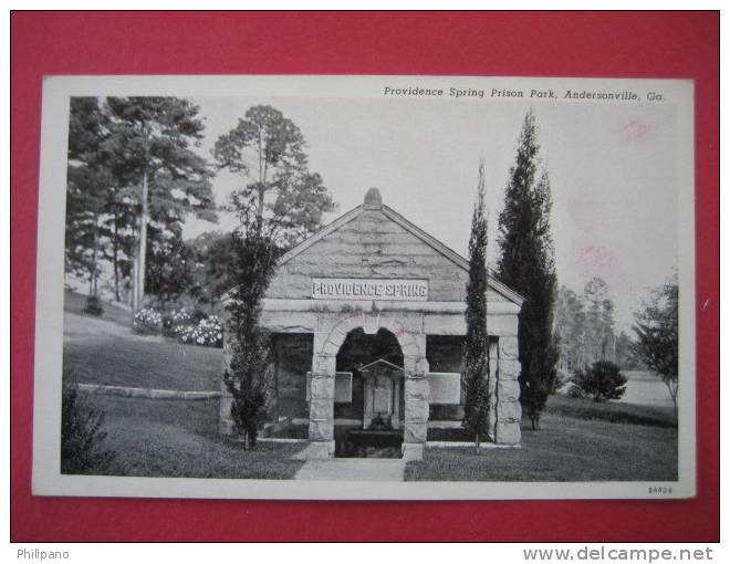 Andersonville Ga  Providence Spring Prision Park      Vintage Wb      -------(ref 121) - Other & Unclassified