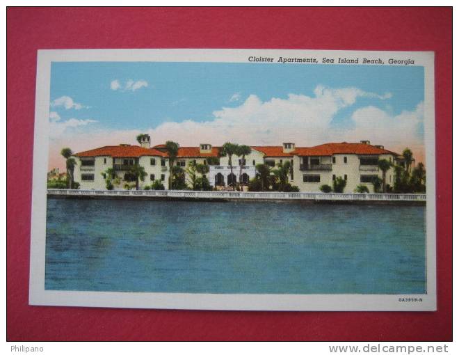 Cloister Apartments Sea Island Beach Ga  Vintage Wb    -------(ref 121) - Other & Unclassified