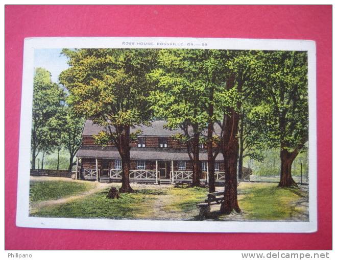 Rossville Ga  Ross House   1938 Cancel-------(ref 121) - Altri & Non Classificati