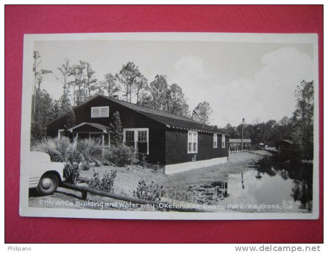 Real Photo   Entrance Building Okefenokee Swamp Park Waycross Ga  EKC Box-------(ref 122) - Albany